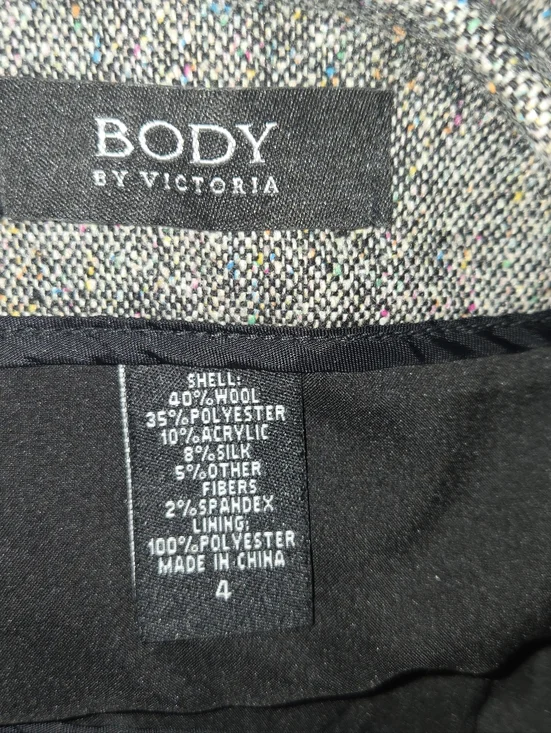 VTG Y2K Body By Victoria Secret Wool Blend Pencil Skirt Sz 4 Victorian Steampunk - Picture 5 of 9